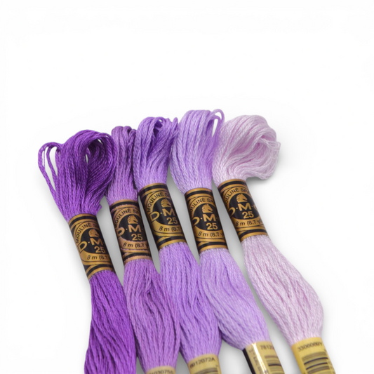 Set de hilazas tonos morado