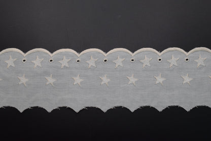 Tira Bordada Beige con estrellas