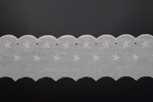 Tira Bordada Beige con estrellas