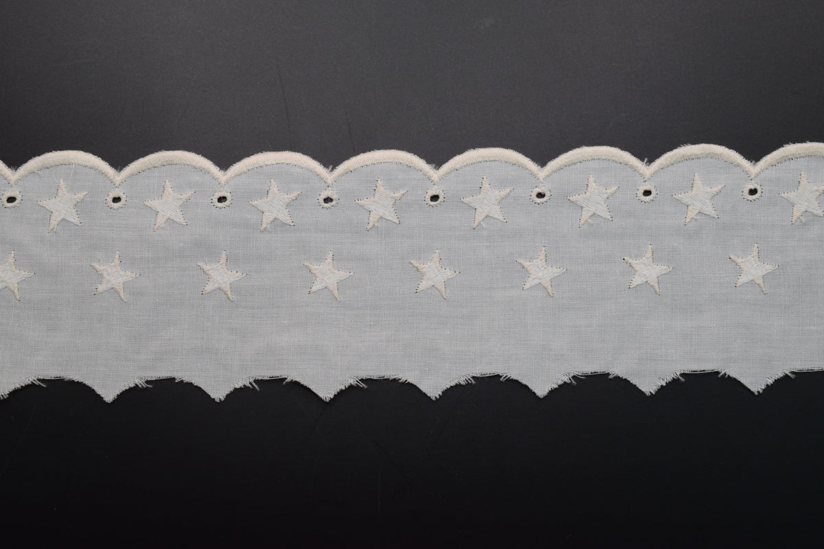 Tira Bordada Beige con estrellas