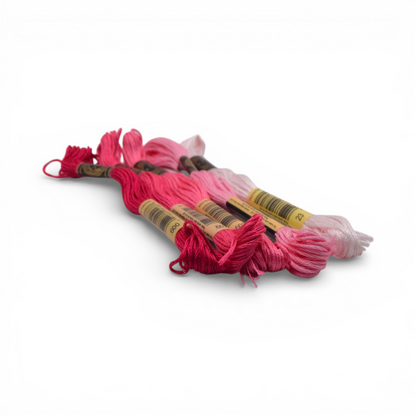 Set de hilazas tonos rosa