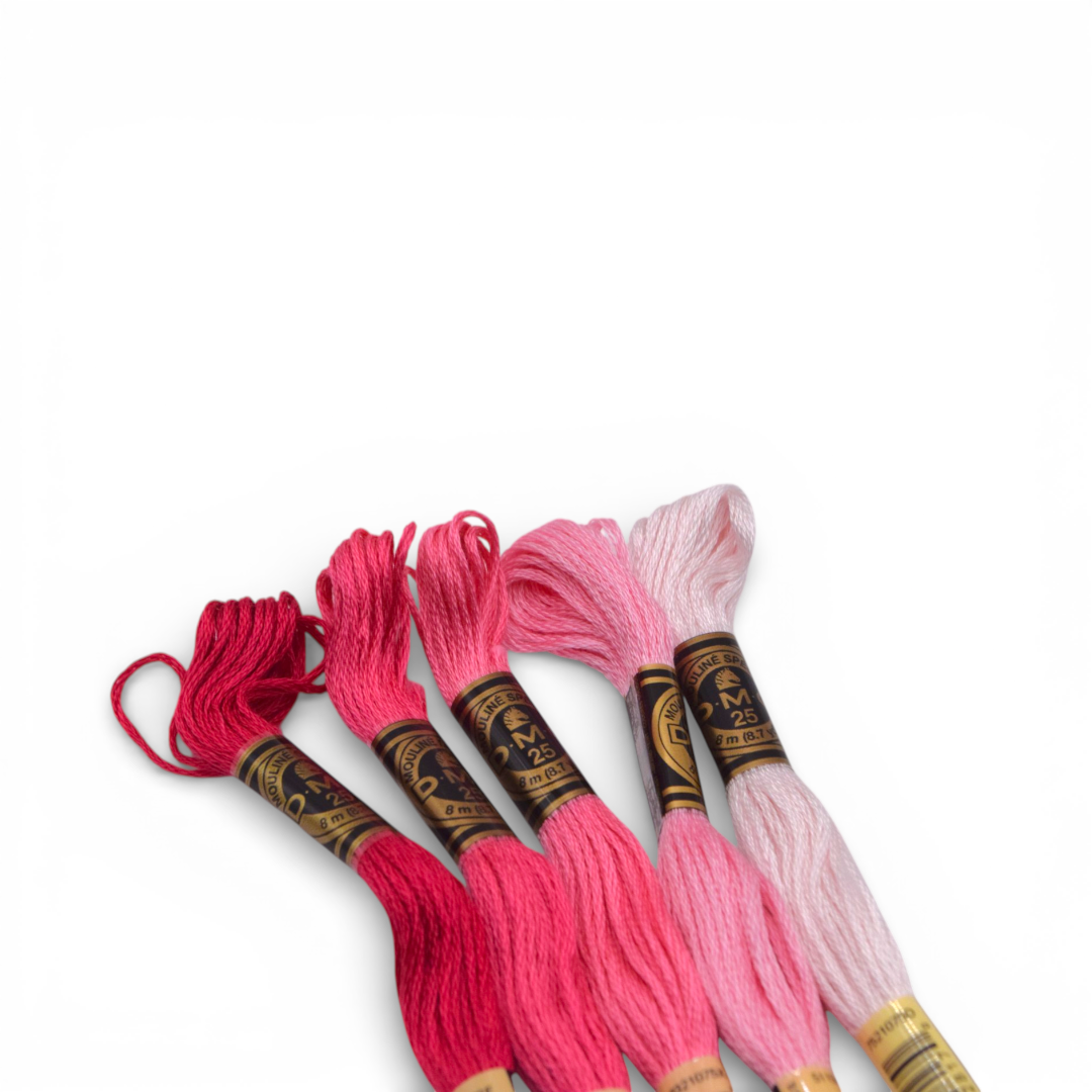 Set de hilazas tonos rosa