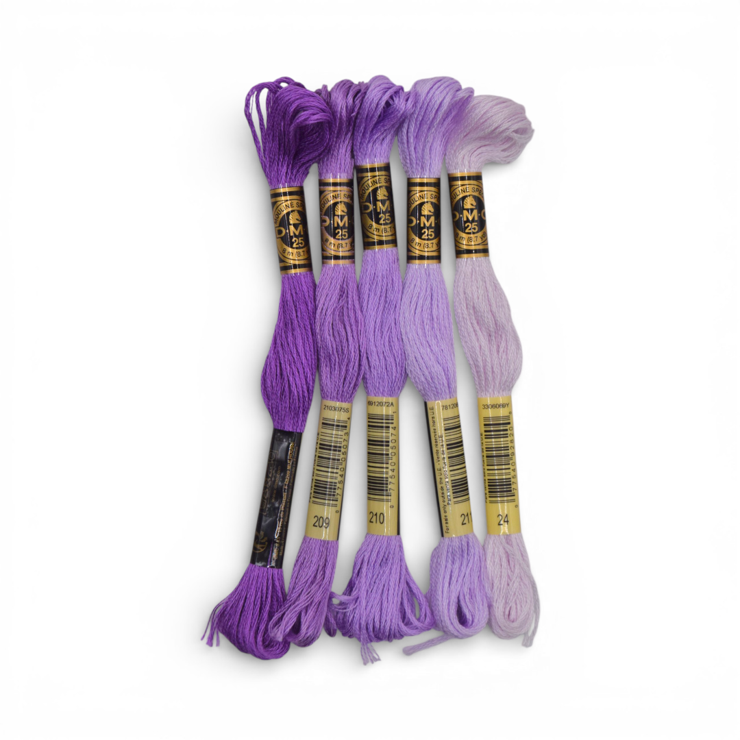 Set de hilazas tonos morado