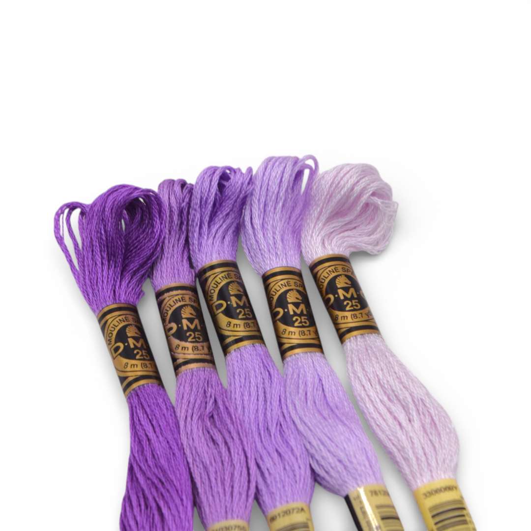 Set de hilazas tonos morado