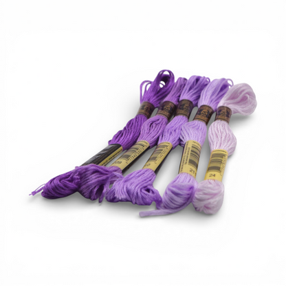 Set de hilazas tonos morado