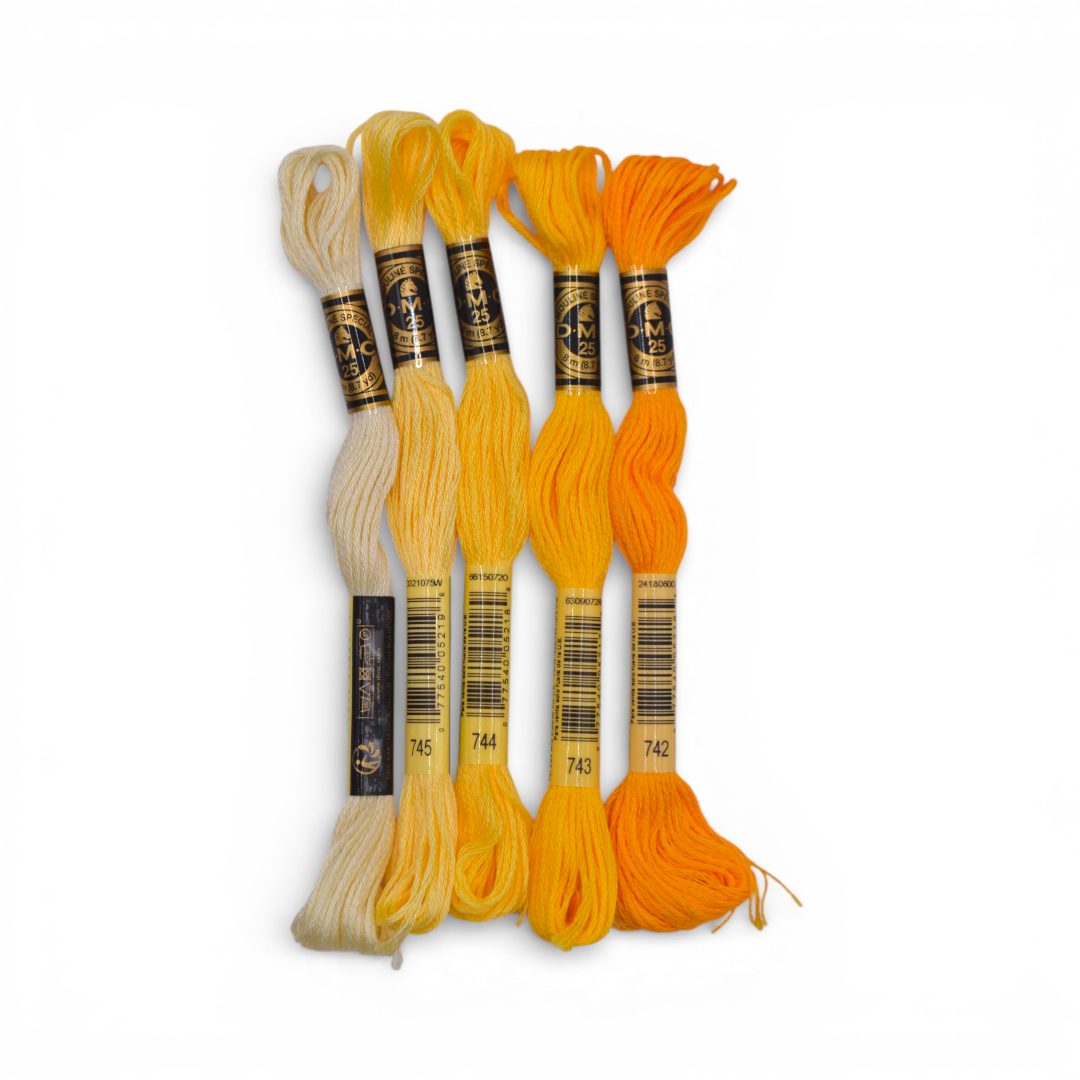 Set de hilazas tonos amarillo
