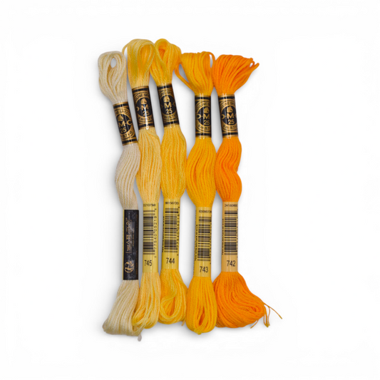 Set de hilazas tonos amarillo